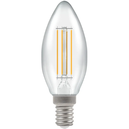 Show details for 5W-40W Dimmable LED Candle Clear Filament 2700K E14 Picture of 5W-40W Dimmable LED Candle Clear Filament 2700K E14