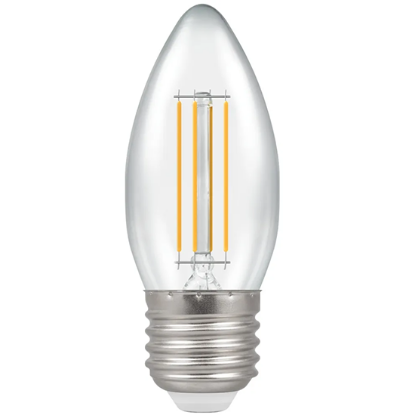 Show details for 5W-40W Dimmable LED Candle Clear Filament 2700K E27 Picture of 5W-40W Dimmable LED Candle Clear Filament 2700K E27